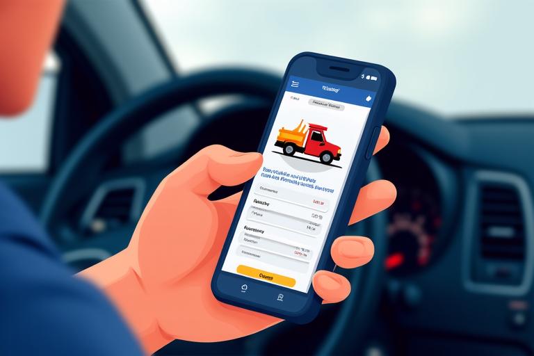 Online Buchung für Abschleppdienst per Smartphone App